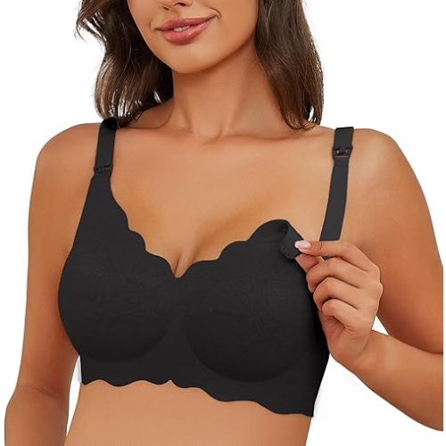 Gailife Floral Nursing Bras for Breastfeeding Comfort Maternity Bras for Pregnancy Seamless Bralettes with Extra Extender