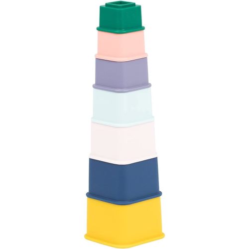 Bella Tunno Happy Stacks - Baby Stacking Cups, Montessori Silicone Baby Toys for Playtime and Development, Educational Toys for Motor Skills and More