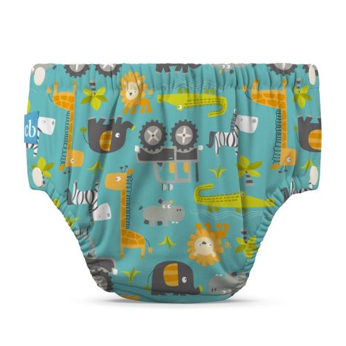 Charlie Banana Reusable Swim Diaper Snaps - S - Gone Safari