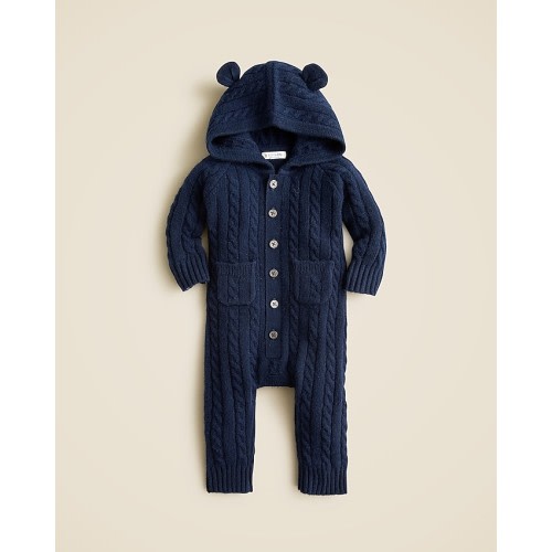 J.Crew: Limited-edition Baby Cashmere Cable-knit Bear One-piece For Baby