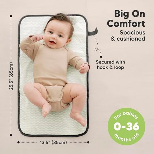 Portable Diaper Changing Pad - Waterproof Foldable Baby Changing Mat - Travel Diaper Change Mat - Lightweight Changing Pads for Baby - Baby Changer - Machine Washable (Woods)