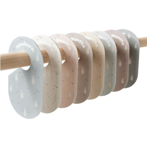 3 Sprouts Baby Closet Dividers Set of 8 - Baby Clothes Organizer & Wardrobe Hanger - Nursery Infant Closet Organizer for Baby Clothing by Size or Age from Newborn to Toddler Boy & Girl - Rabbit