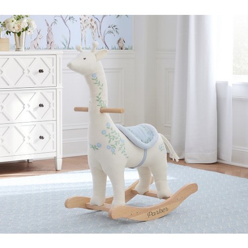 AERIN Giraffe Plush Nursery Rocker | Pottery Barn Kids