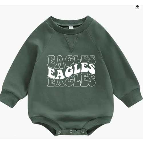 Eagles Bubble Romper - Philadelphia Eagles - Baby Eagles Gear- Eagles Baby Body Suit -Toddler Oversized Sweatshirt - Gender Neutral