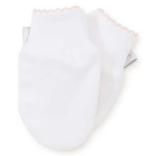 White/Pink Kissy Basics Mittens
