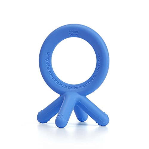 Comotomo Silicone Baby Teether, Blue