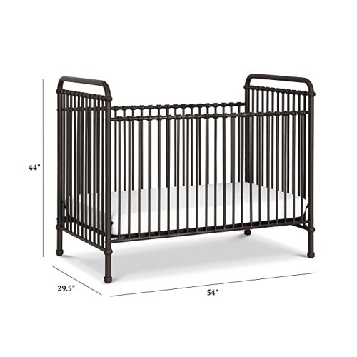 Million Dollar Baby Classic Abigail 3-in-1 Convertible Metal Crib in Vintage Iron, Greenguard Gold Certified