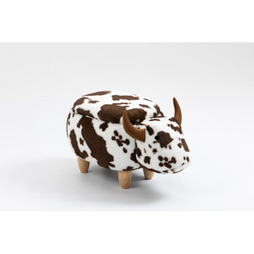 Zoomie Kids Bough 14.17" Wide Cow Storage Ottoman & Reviews | Wayfair