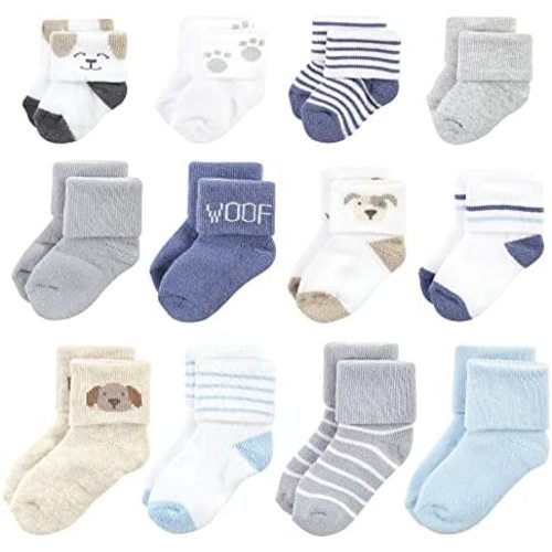 Hudson Baby Baby Girls' Grow with Me Socks 12pk