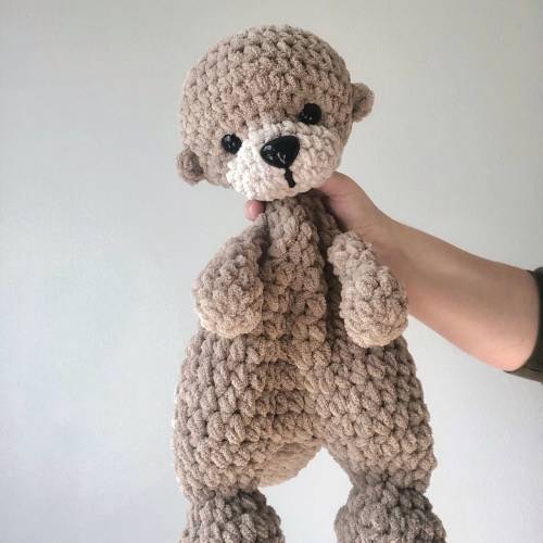Otter Snuggler | Otter Lovey | Crochet Otter