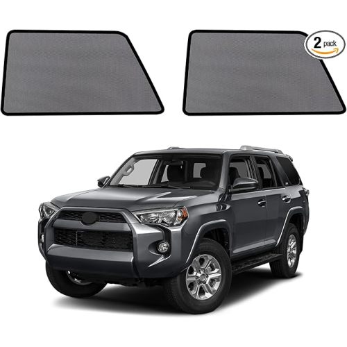 Car Window Shades for 2011-2023 4Runner - Rear Side Window Sun Shade for Baby, Breathable Mesh Car Privacy Window Covers, UV Protection & Heat Insulation for Road Trips Napping Camping (2 PCS)
