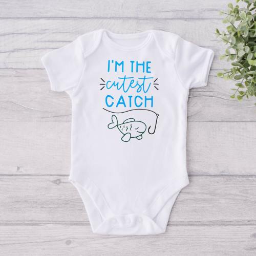 Fishing Baby Onesie® - I&#39;m The Cutest Catch - Fishing Gifts - Fisherman Baby - Fishing Baby Outfit - Fishing Baby Announcement