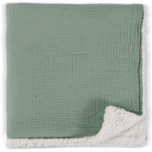Soft Muslin Cotton Baby Blanket - Breathable and Lightweight Blanket Keeps Your Newborn Baby Girl Or Boy Cozy and Warm - Perfectly Sized for Any Stroller or Car Seat