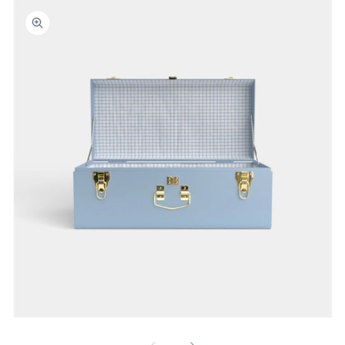 Petite Classic Trunk - Light Blue - Picnic in Blue / No Embroidery