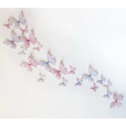 3D Wall Butterflies- Light Pink and Purple Princess Mix