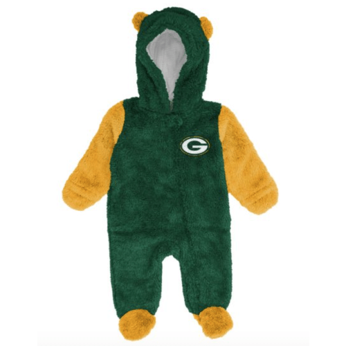 Green Bay Packers Newborn Stay Napping Fleece Bunting at the Packers Pro Shop