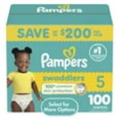 Pampers Swaddlers Baby Diapers Size 5, 100 Count (Select for More Options)
