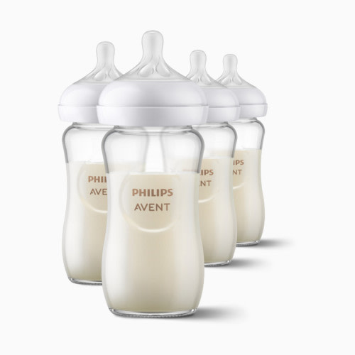 Glass Natural Baby Bottle with Natural Response Nipple - 8 Oz