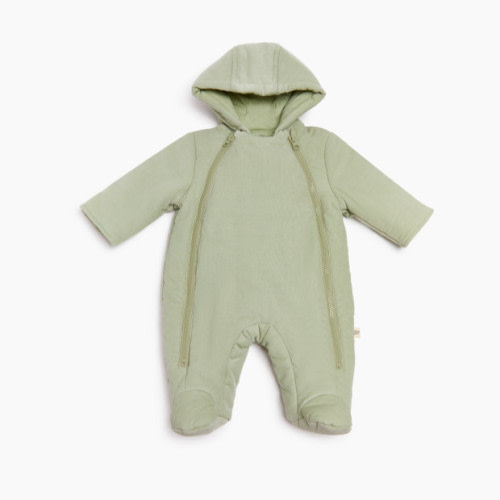 Tiny Kind Corduroy Bunting Suit - Desert Sage, 0-3 M