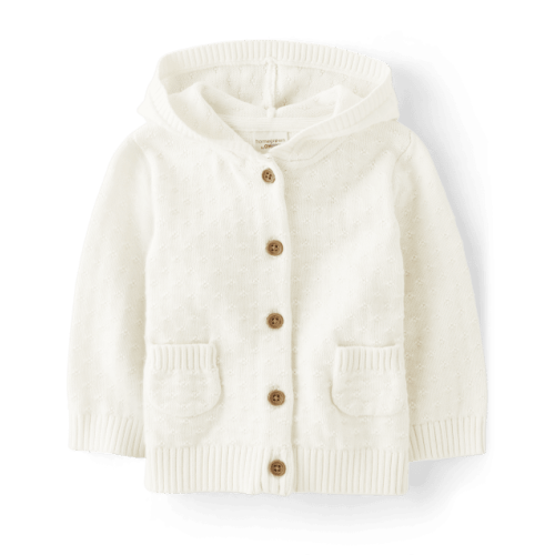 Unisex Baby Textured Cardigan - Homegrown by Gymboree - White