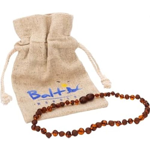 Baltic Amber Necklace (Baroque Polished Cognac/Raw Cognac) Unisex