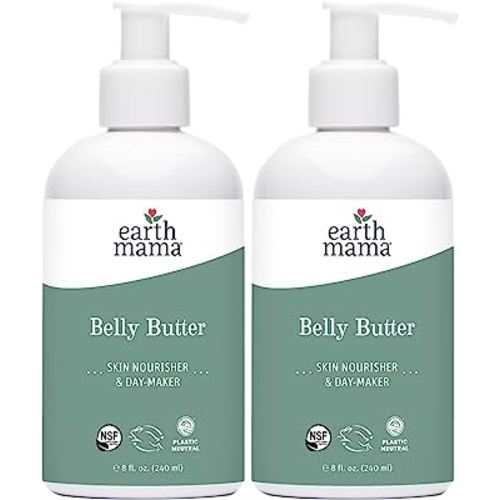 Earth Mama Belly Butter, Maternity Moisturizer 8-Fluid Ounce (2-Pack)
