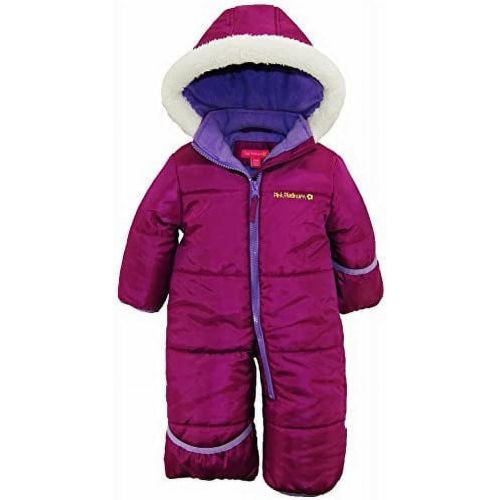 Pink Platinum Baby Girls' One-Piece Puffer Winter Snowsuit with Hood (Newborn & Infant)