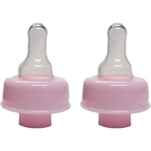 Universal Bottle Top Adapter, Fits Formula Juice & Water Bottles (2-Pack) (Pink)