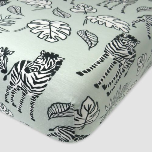 Honest Baby Organic Cotton Fitted Crib Sheet - Baby Zebra