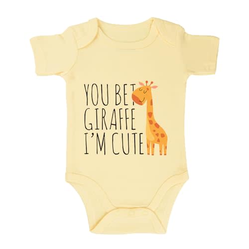 Listery Funny Giraffe Bodysuit for Baby - Im Cute, Infant & Newborn Clothes