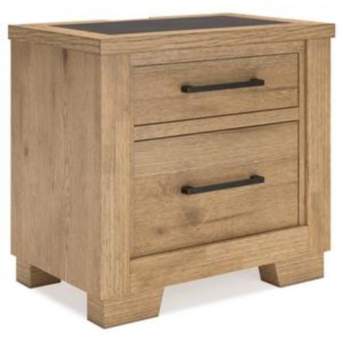 Galliden Nightstand Two Drawer Night Stand