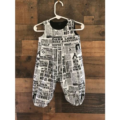 Unisex Baby and Toddler Romper made with licensed Harry Potter fabric