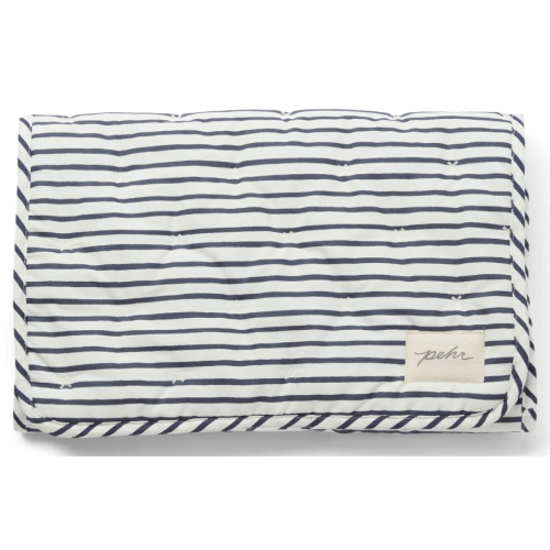 Striped On the Go Portable Changing Pad - Stripes Away Ink Blue
