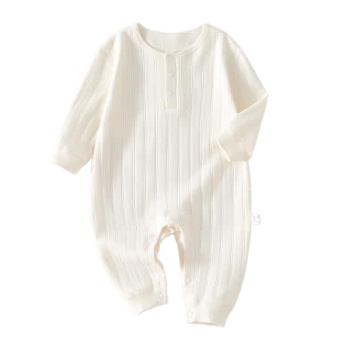 HALQAHA Unisex Newborn Baby Jumpsuit Pure Cotton Long Sleeve Baby Outfit Soft Comfortable Baby Clothes for Boys and Girls