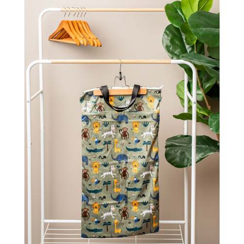 Basics Large Zipper Hanging Wet Bag, Laundry Bag with Handles