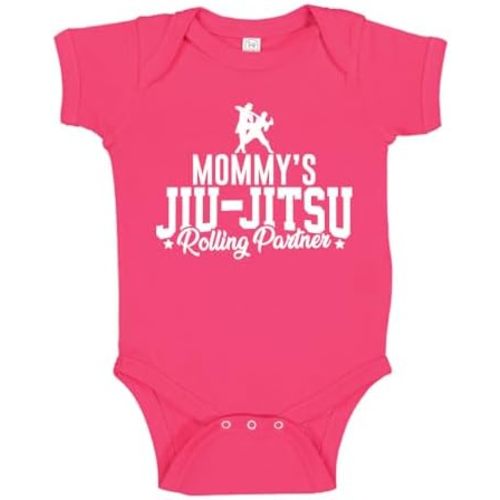 Mommy's Jiu Jitsu Rolling Partner Baby Bodysuit One Piece Or Toddler Shirt Cute Jiu-Jitsu Mom Gift