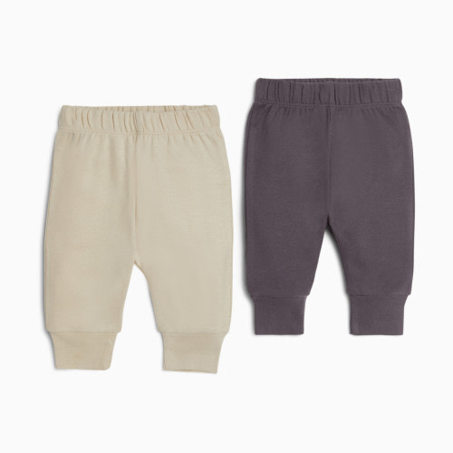 Small Story Pants (2 Pack) - Oat/Brown, 0-3 M
