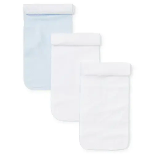 Blue Dot 3 Pack Burp Set w/ Tulle Bag
