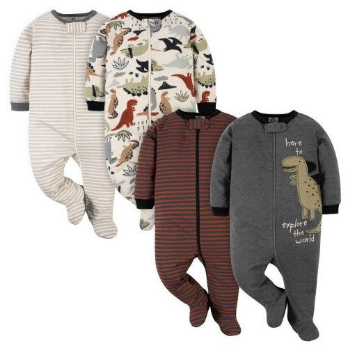Gerber Baby Boys' Sleep 'n Plays - Dino - 0-3 Months - 4-pack