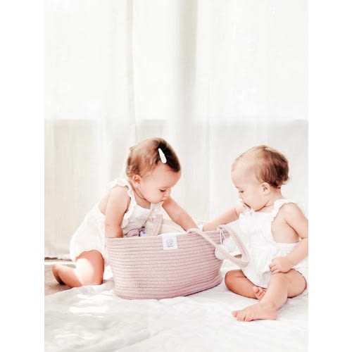 Rope Diaper Caddy: Vintage Rose