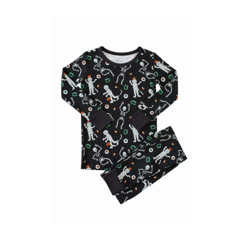 Halloween Glow-in-the-Dark Two-Piece Bamboo Pajama Set | Eye Want Cand – Caden Lane