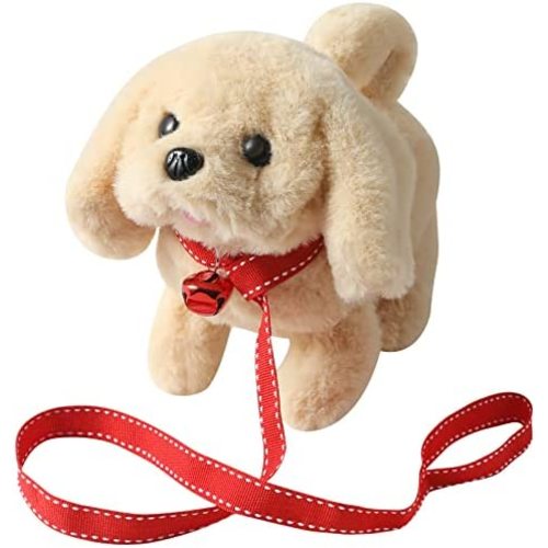 ZHLVKK Plush Golden Retriever Dog Toy Puppy Electronic Interactive Dog - Walking, Barking, Tail Wagging, Stretching Companion Stuffed Animal Dog Toys for Kid