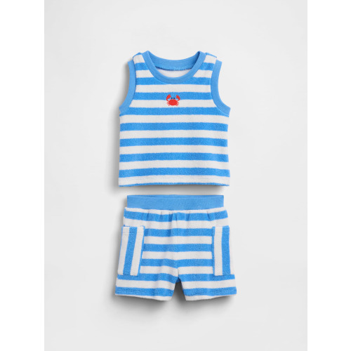 Baby Towel Terry Stripe Outfit Set