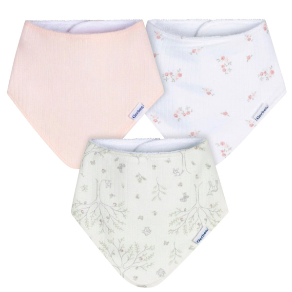 3-Pack Baby Girls Deer Bandana Bib – Gerber Childrenswear
