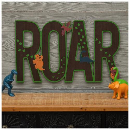 Roar Dinosaurs Wood Wall Decor