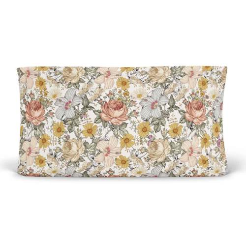 Peyton's Vintage Floral Changing Pad Cover