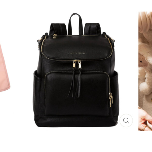 Lullaby Diaper Backpack Black | Poppy and Peonies – Poppy & Peonies