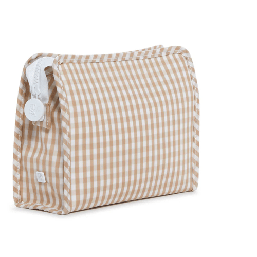 TRVL Roadie Medium Zip Pouch - Gingham Khaki