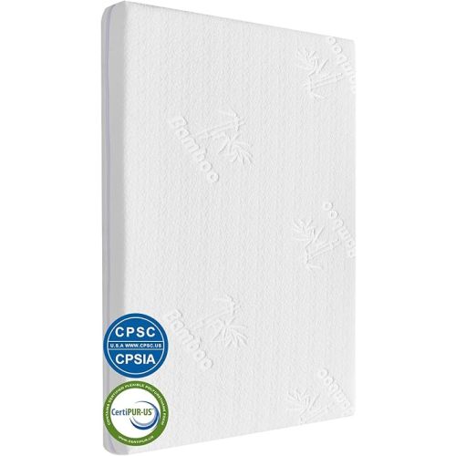 Bassinet mattress pad (33 * 19 * 1.5) Bamboo Fiber and Microfiber Cover, Dual Side Gel Memory Foam Mattress.for HARPPA/YADAQE Bassinet, Bellababy Evolur Stellar,Foalom/KoolerThings 3 in 1 Bassinet