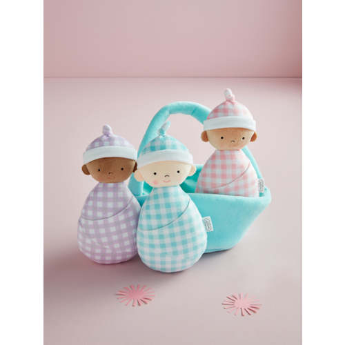 Baby Doll Basket Plush Set